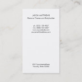 Speciaal trainer Dumbbell Logo Fitness Visitekaartje (Achterkant)