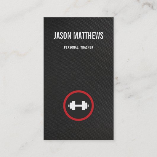 Speciaal trainer Dumbbell Logo Fitness Visitekaartje (Voorkant)