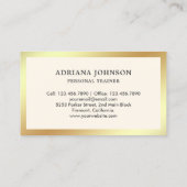 Speciaal trainer voor Cream en Gold Dumbbell Visitekaartje (Achterkant)
