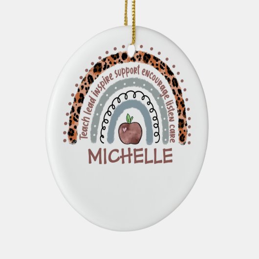 Speciaal trainer voor de regenboog | Aangepaste na Keramisch Ornament (Rechts)