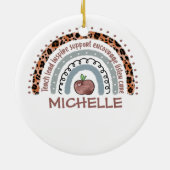 Speciaal trainer voor de regenboog | Aangepaste na Keramisch Ornament (Achterkant)