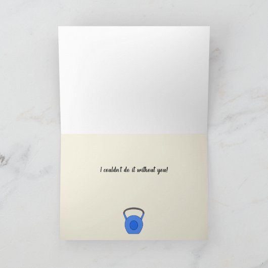 Speciaal trainingstrainer voor de geschiktheid van bedankkaart (Binnen)