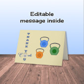 Speciaal trainingstrainer voor de geschiktheid van bedankkaart