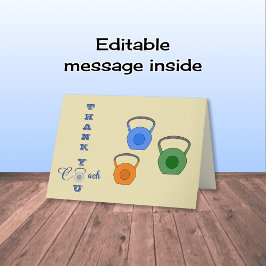 Speciaal trainingstrainer voor de geschiktheid van bedankkaart