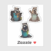 Speciaal trash Panda Raccoon Super Sticker Pack (Vel)