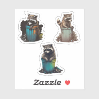 Speciaal trash Panda Raccoon Super Sticker Pack