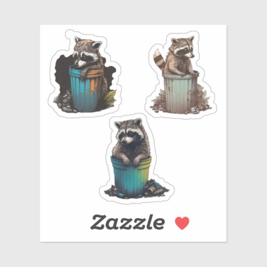 Speciaal trash Panda Raccoon Super Sticker Pack (Vel)