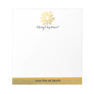 Speciaal Trendy Gold Foil Star Merry Kerstmis Notitieblok