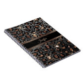 Speciaal Trendy Leopard Black Gold Glitter Notitieboek (Rechterzijde)