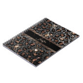 Speciaal Trendy Leopard Black Gold Glitter Notitieboek (Linkerzijde)