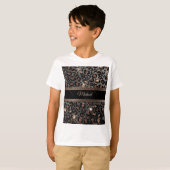Speciaal Trendy Leopard Black Gold Glitter T-shirt (Voorkant volledig)