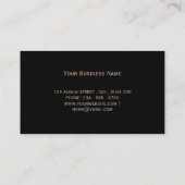 Speciaal Trendy Leopard Black Gold Glitter Visitekaartje (Achterkant)