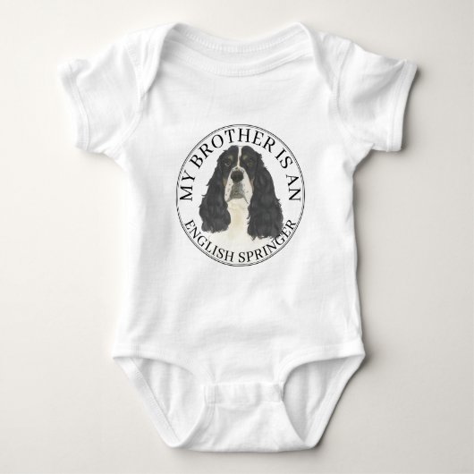 Speciaal Tricolor English Springer Spaniel Romper (Voorkant)