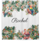 Speciaal Tropisch oerwoud Parrot Shower Curtain Douchegordijn (Voorkant)