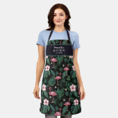 Speciaal Tropisch Roze Flamingo Apron Schort (Gedragen)
