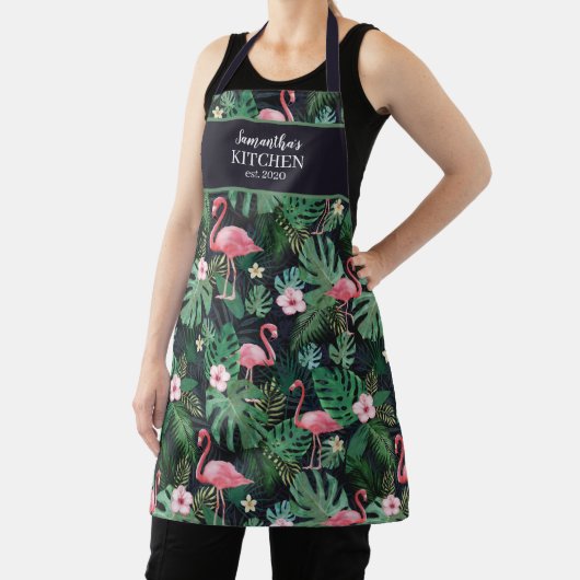 Speciaal Tropisch Roze Flamingo Apron Schort (Insitu)