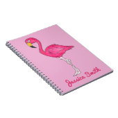 Speciaal Tropisch Roze Flamingo Bird Notitieboek (Rechterzijde)