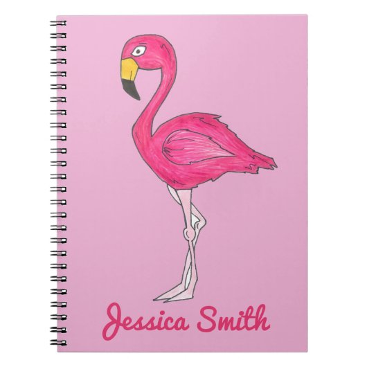Speciaal Tropisch Roze Flamingo Bird Notitieboek (Voorkant)