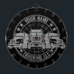 Speciaal truckgebruik op de vrachtwagen Trucker Bi Dartbord<br><div class="desc">Speciaal Trucker Big Rig Semi Truck Trucking Company Design - Aanpassen met jouw naam en aangepaste tekst!</div>