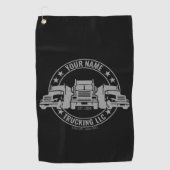 Speciaal truckgebruik op de vrachtwagen Trucker Bi Golfhanddoek (Voorkant)