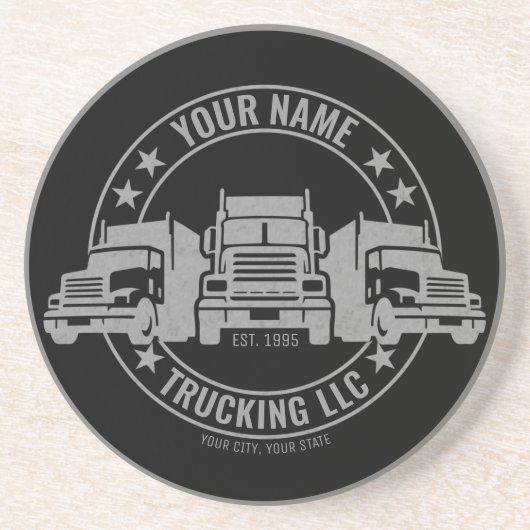 Speciaal truckgebruik op de vrachtwagen Trucker Bi Zandsteen Onderzetter (Voorkant)