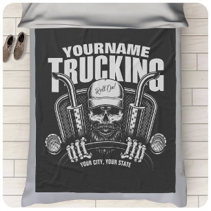 Speciaal truckgebruik Tucker Big Rig Truck Fleece Deken