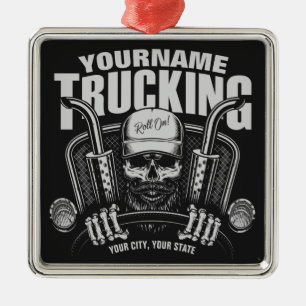 Speciaal truckgebruik Tucker Big Rig Truck Metalen Ornament