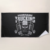 Speciaal truckgebruik Tucker Big Rig Truck Strandlaken (Voorkant)