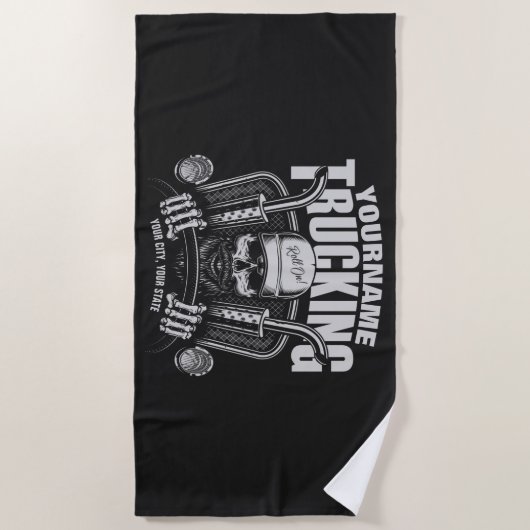 Speciaal truckgebruik Tucker Big Rig Truck Strandlaken (Voorkant)