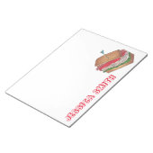 Speciaal Turkije Club Sandwich Diner Food Gift Notitieblok (Schuin)