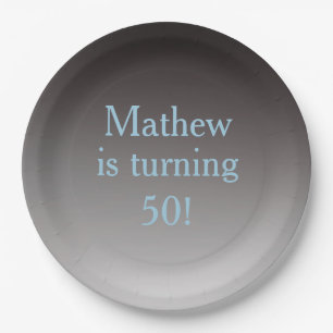 Speciaal 'Turning 50' 50e verjaardag Papieren Bordje
