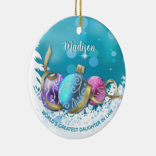 Speciaal uitgekozen dochter in de rechtszaal keramisch ornament (Rechts)