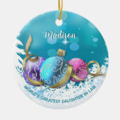 Speciaal uitgekozen dochter in de rechtszaal keramisch ornament (Voorkant)