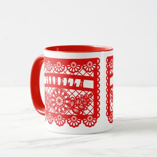 Speciaal uitgekozen papel Picado Mok (Voorkant links)