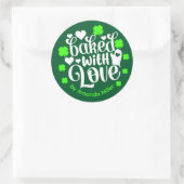 Speciaal uitgelekt met liefdesbakken ronde sticker (Tas)