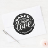 Speciaal uitgelekt met liefdeszwart bakken ronde sticker (Envelop)