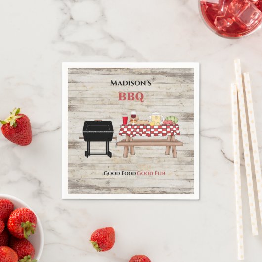 Speciaal uitgelijnd BBQ-papier Servet (Insitu)