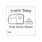 Speciaal uitgelijnd brood rubberstempel (Afrduk)