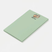 Speciaal uitgelijnd koffiebelletje thee & sleuf post-it® notes (Schuin)