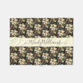 Speciaal uitgelijnd Magnolia Blooms Patroon Fleece Deken (Voorkant (Horizontaal))