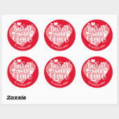 Speciaal uitgelijnd met het baken van de Love Vale Ronde Sticker (Vel)