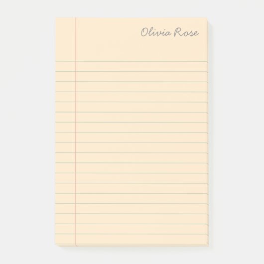 Speciaal uitgelijnd schoolpapier voor Notitieboek Post-it® Notes (Voorkant)