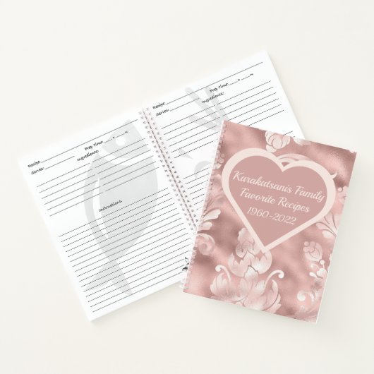 Speciaal uitgelijnd uitgelijnd Roze Keepomwille Re Notitieboek (Binnen)