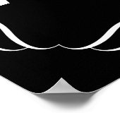 Speciaal uitgelijnd zwart wasprogramma Droge tromm Poster (Hoek)