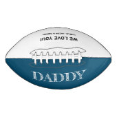 Speciaal uitgelijnde blauwe tekst van papa vaderda american football (Voorkant)