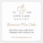 Speciaal uitgelijnde goederensticker vierkante sticker (Voorkant)