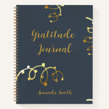 Speciaal uitgelijnde Gratis Journal, blauw met gou
