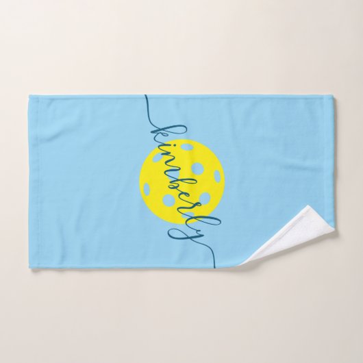 Speciaal uitgelijnde naam van Pickleball Script Bl Handdoek (Handdoek)