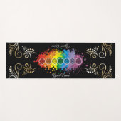 Speciaal uitgelijnde naam waterverf Chakras Yogamat (Voorkant (horizontaal))