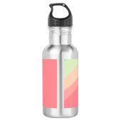 Speciaal uitgelijnde pastel-regenboog aangepaste c waterfles (Achterkant)